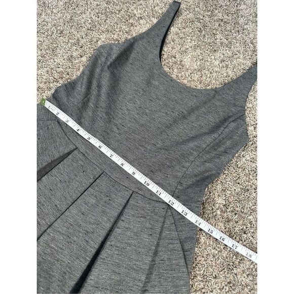 Wilfred Aritzia Gray Sleeveless Skater Mini Dress Size 4 Small Fit & Flare Twee - Picture 6 of 12